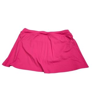 Lands End Tummy Control Hot Pink Swim Skirt Bottoms Womens Size 12